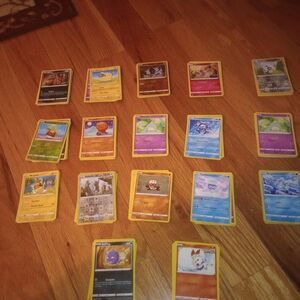 Pokemon Trading Cards - Yellow, Blue, Pink, Brown